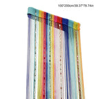 Rainbow Twisted Beaded Curtain with Tassels for Doorway Room Divider Boho Home Decor