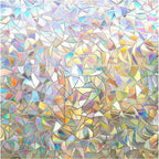 Window Privacy Film, Rainbow Window Clings, 3D Decorative Window Vinyl, Static Cling Window Sticker Non-Adhesive