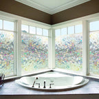 Window Privacy Film, Rainbow Window Clings, 3D Decorative Window Vinyl, Static Cling Window Sticker Non-Adhesive