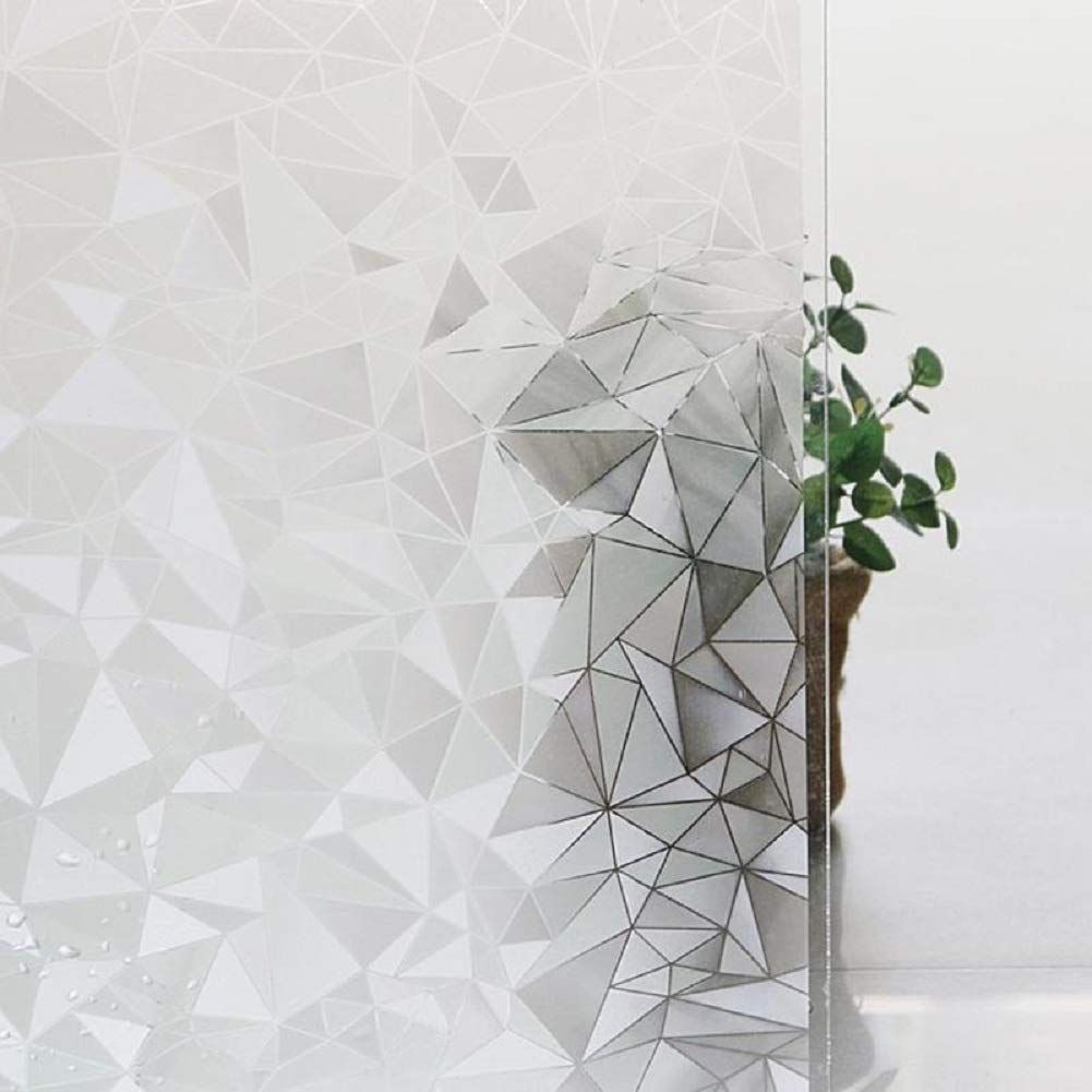 No Glue Static Cling Window Films Privacy Cut Glass Window Sticker for Bathroom Office Kitchen Window Decor