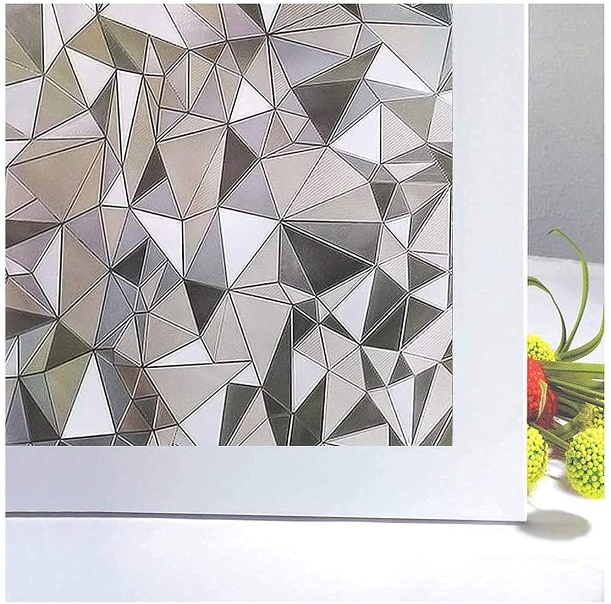 No Glue Static Cling Window Films Privacy Cut Glass Window Sticker for Bathroom Office Kitchen Window Decor