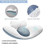 Lumbar Support Pillow for Sleeping, 3D Air Mesh Back Pillow for Bed, Adjustable Height Lumbar Pillow for Lower Back Pain Relief
