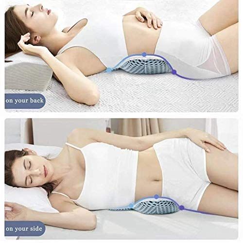 Lumbar Support Pillow for Sleeping, 3D Air Mesh Back Pillow for Bed, Adjustable Height Lumbar Pillow for Lower Back Pain Relief