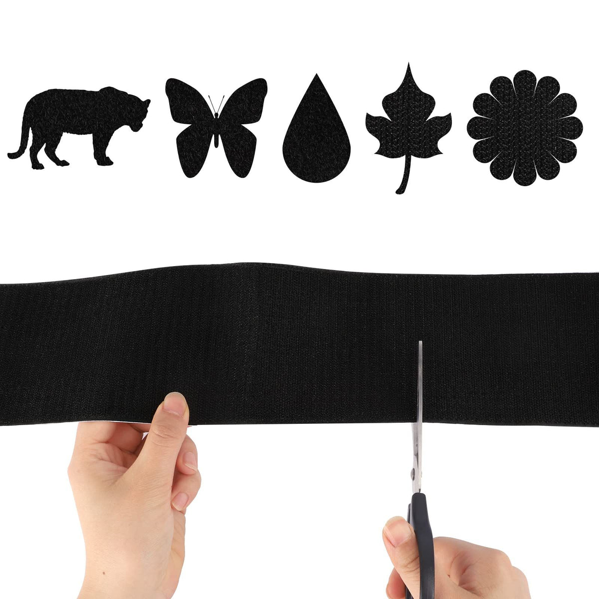 4 Inch x 9.8 Feet Hook and Loop Tape for Couch Cushions, Strips with Adhesive, Nylon Self Adhesive Heavy Duty Strips for Home