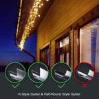 Holiday Light Clips Light Clips Outdoor Hang Gutter Hooks for Christmas Decoration String Lights Weatherproof (100 Pieces)