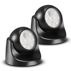 Battery Operated Motion Sensor Light Waterproof Wireless LED Battery Powered Wall Light Auto On/Off 2 Pack