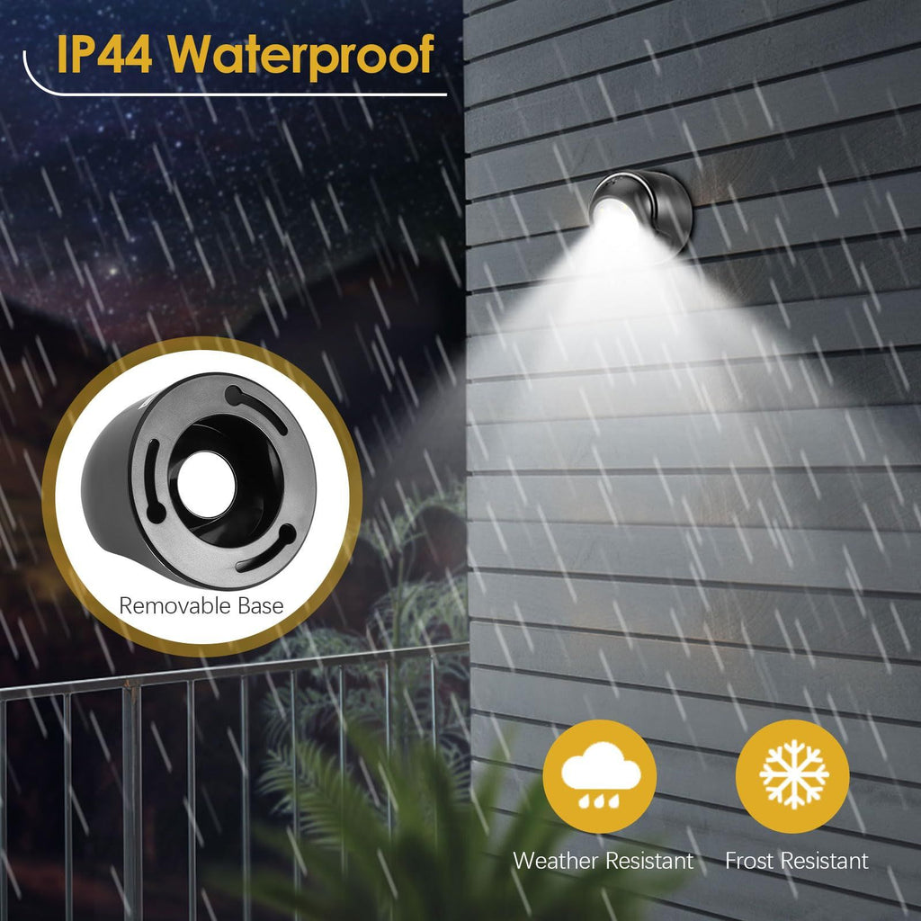 Battery Operated Motion Sensor Light Waterproof Wireless LED Battery Powered Wall Light Auto On/Off 2 Pack