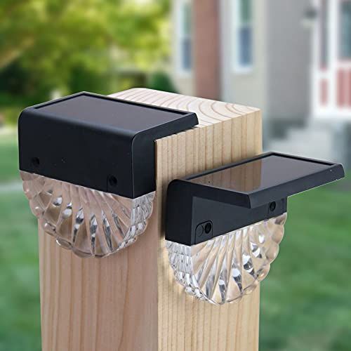 2 PCS Solar Deck Lights,Solar Fence Lights Outdoor Waterproof Led,Outside Solar Step Lights for Backyard, /Color