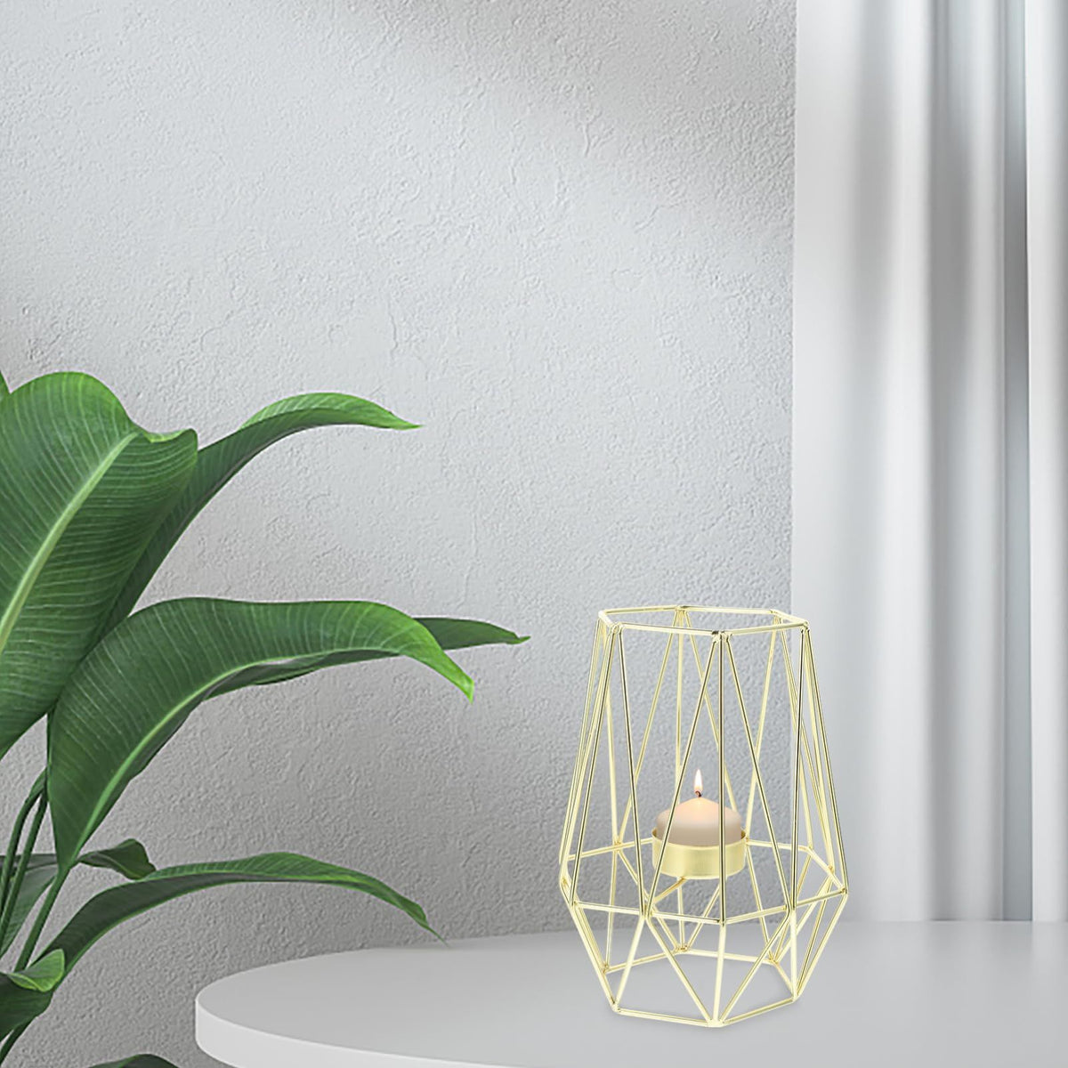 Home and Restaurant Hardware Candle Holder Home Candle Holder Golden Candle Holder Geometric Candle Holders Geometric