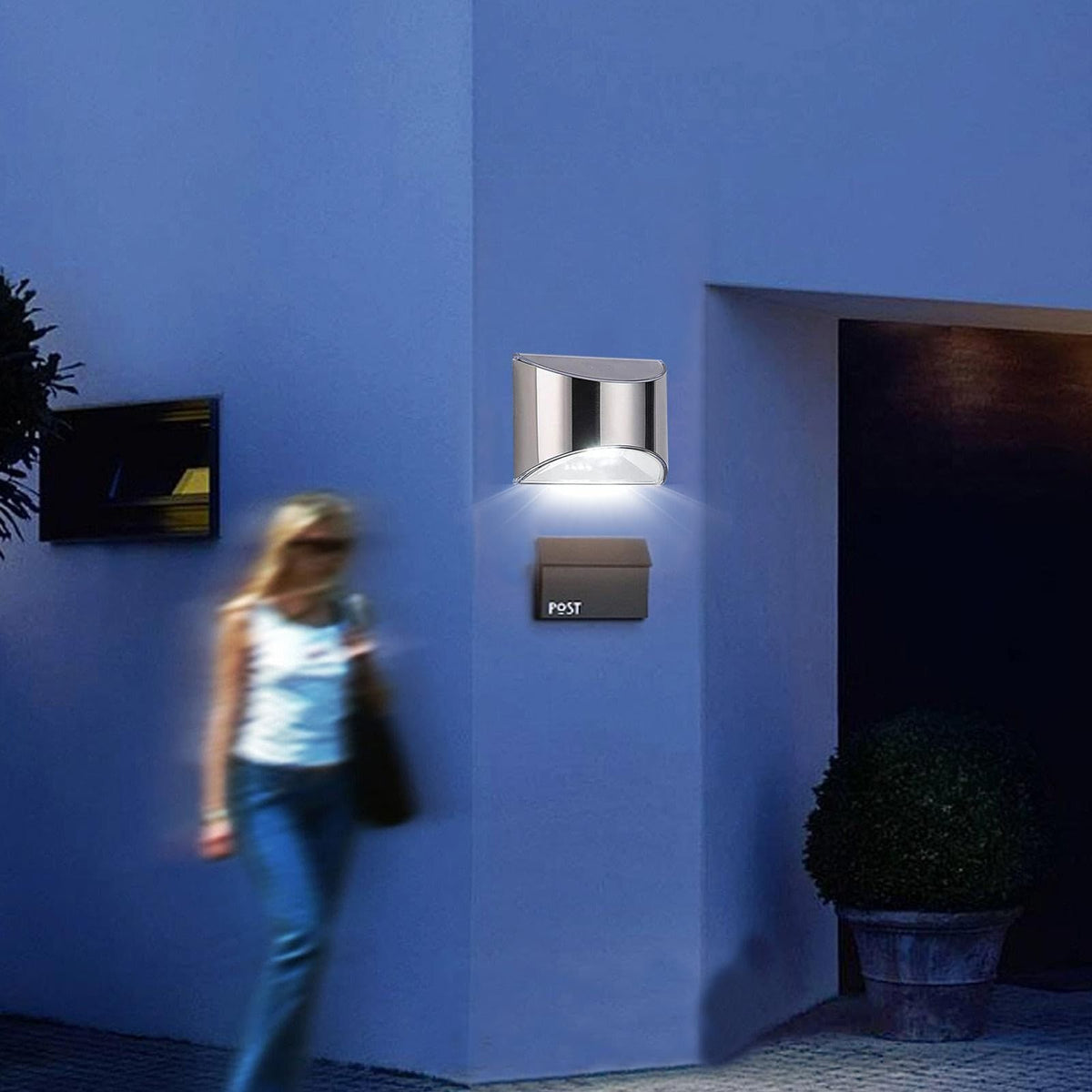 Solar Led Lights for Outside, Weatherproof Led House Plate Lamp,  Outdoor With Led House Plate Lamp for Address Illumination