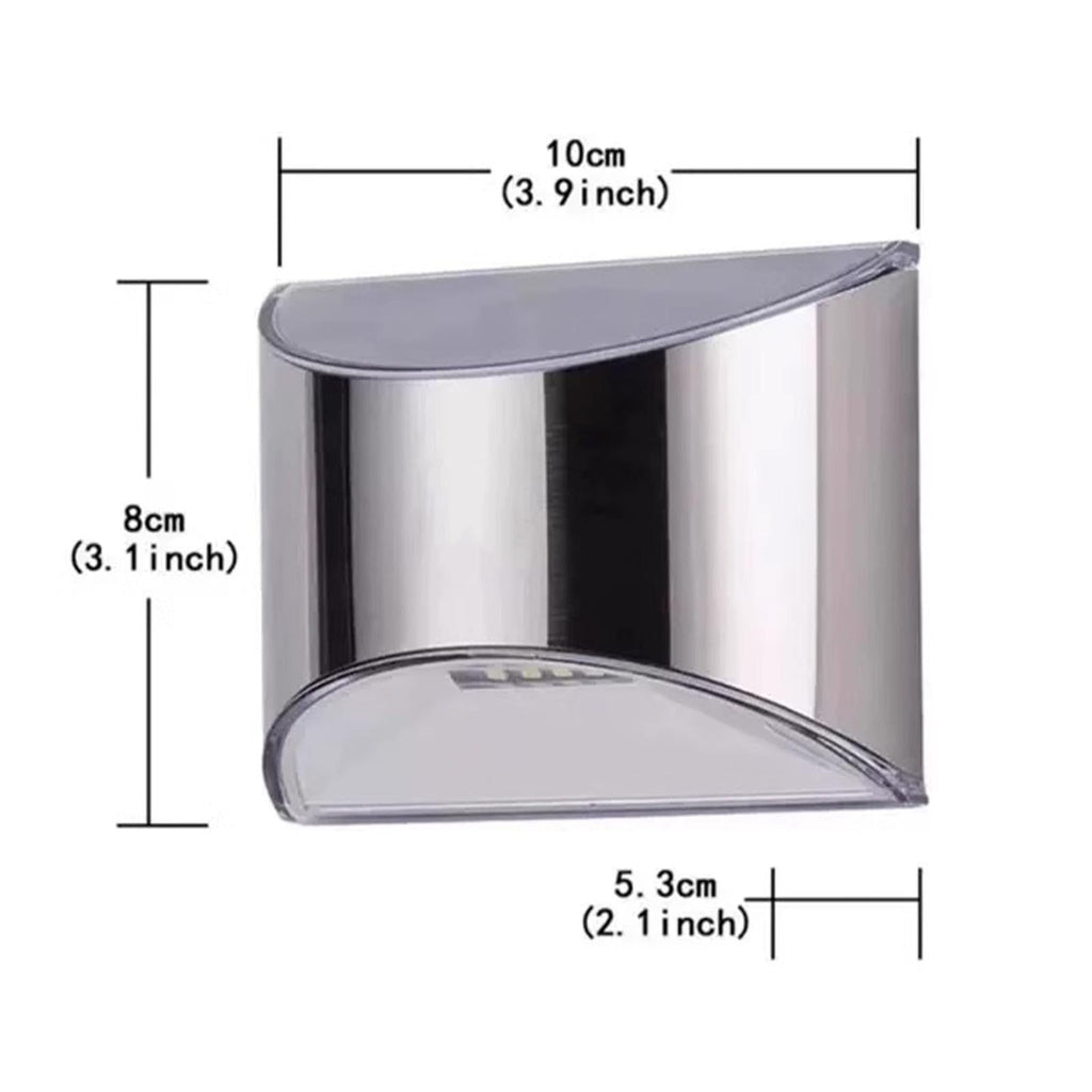 Outdoor Solar Lights Solar Wall Light Balcony Garden Solar Light Stainless Steel Modern Outdoor Waterproof Wall Light for Stairs
