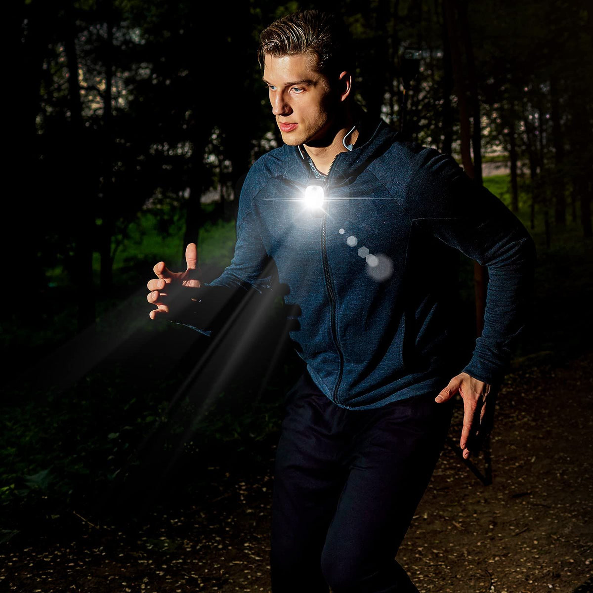 Outdoor Night Clip on Running Lights Reflective USB Rechargeable LED Light Lightweight Running Gear Plastic Safety Light Running