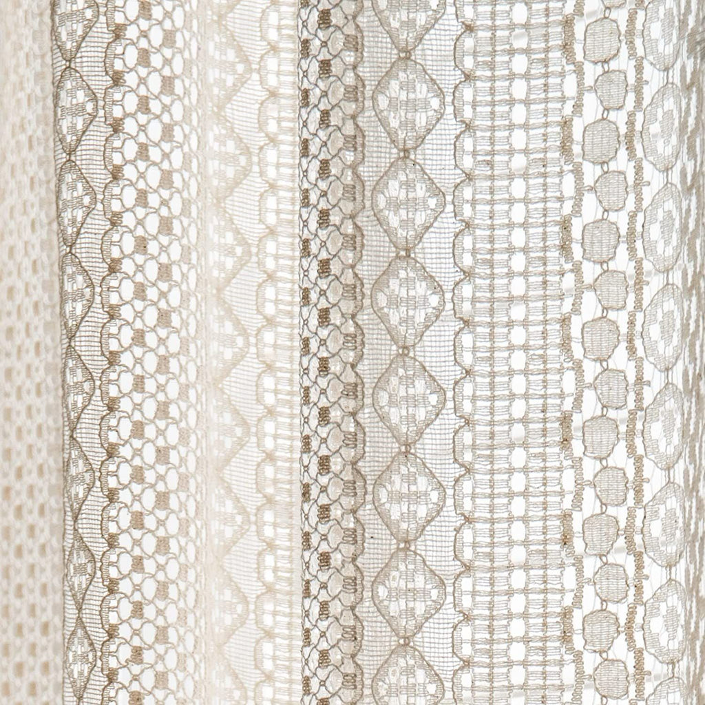 Curtains Crochet Lace Semi-Sheer Bohemian Hollow Knitted Handmade Tassels, Rod Pocket Window Treatment Vintage Rustic Farmhouse