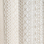 Curtains Crochet Lace Semi-Sheer Bohemian Hollow Knitted Handmade Tassels, Rod Pocket Window Treatment Vintage Rustic Farmhouse