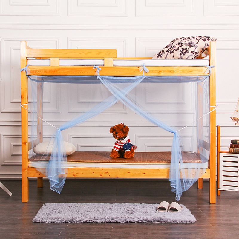 Bed Curtains Student Dormitory Mosquito Net 4 Corner Post Bed Canopy for Kid Teens Dustproof Loft Bed Curtains