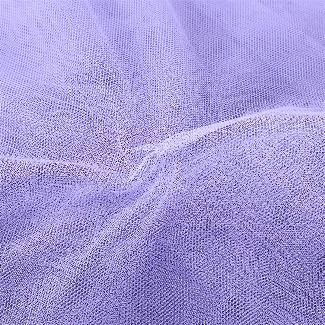 4 Corner Post Students Dorm Bunk Mosquito Net Bed Canopy Netting Students Bed Curtains for Student Dormitory School  (Purple)