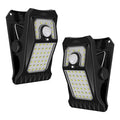 2pc Clip on Solar Lights Outdoor Waterproof Motion Sensor Lights Solar Security Lights for Chain Link Fence Camping Gate