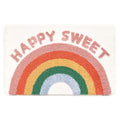 Bathroom Rugs Soft Rainbow Rug Non-Slip Bath Mat Ultra Absorbent Bath Rugs for Tub, Sink, Shower Cute Happy Sweet Doormat Welcome