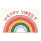 Bathroom Rugs Soft Rainbow Rug Non-Slip Bath Mat Ultra Absorbent Bath Rugs for Tub, Sink, Shower Cute Happy Sweet Doormat Welcome
