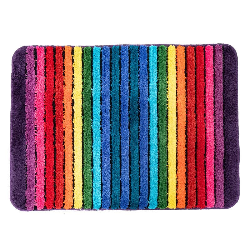 Rainbow Bath Mat Colorful Bathroom Rugs Super Soft and Absorbent Microfiber Plush Bath Rugs with Non-Slip Backing for Bathroom