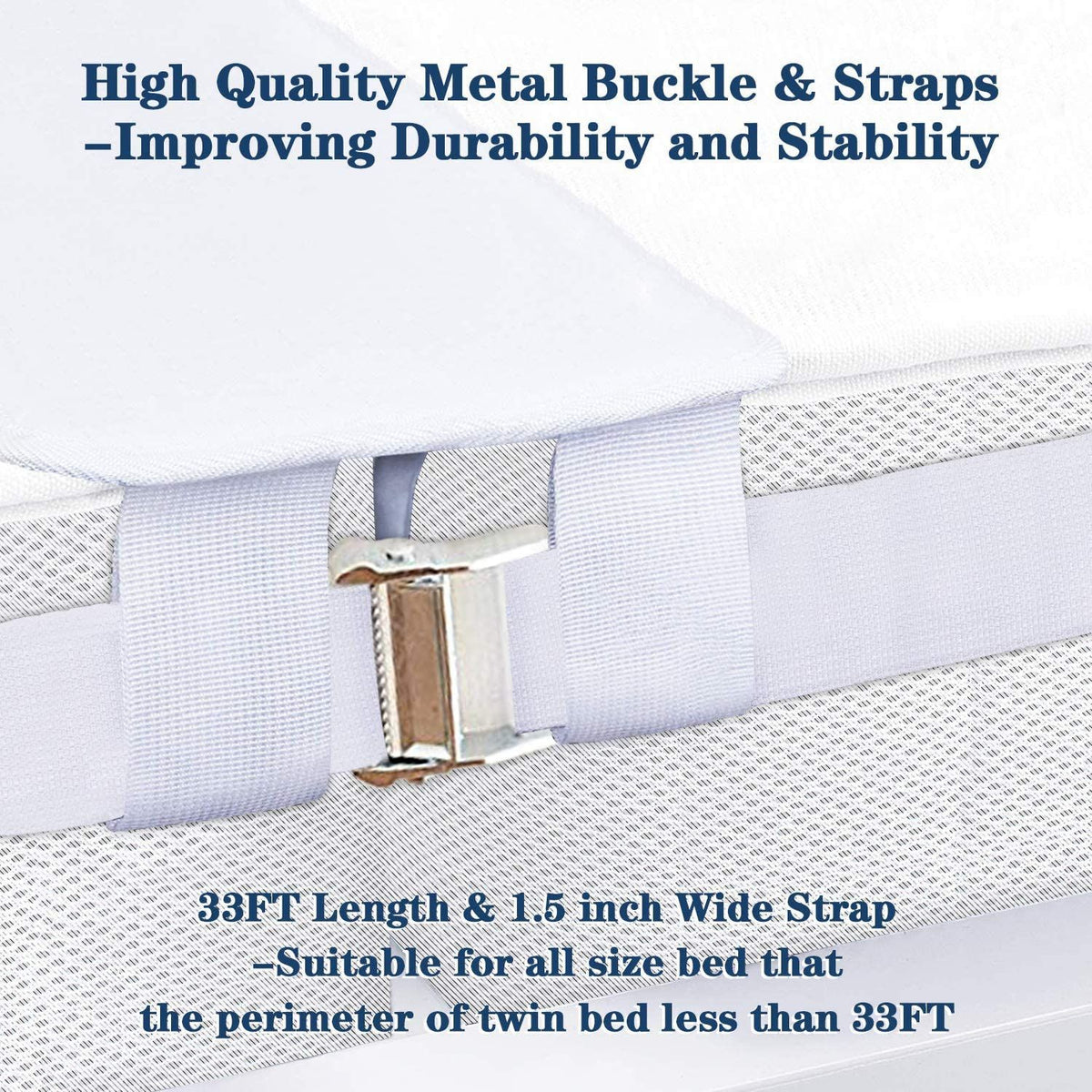 Thicken Memory Bed Gap Filler Adjustable Bed Bridge Mattress Connector with Strap for Bed,Storage Bag Included,for Guests Stayover