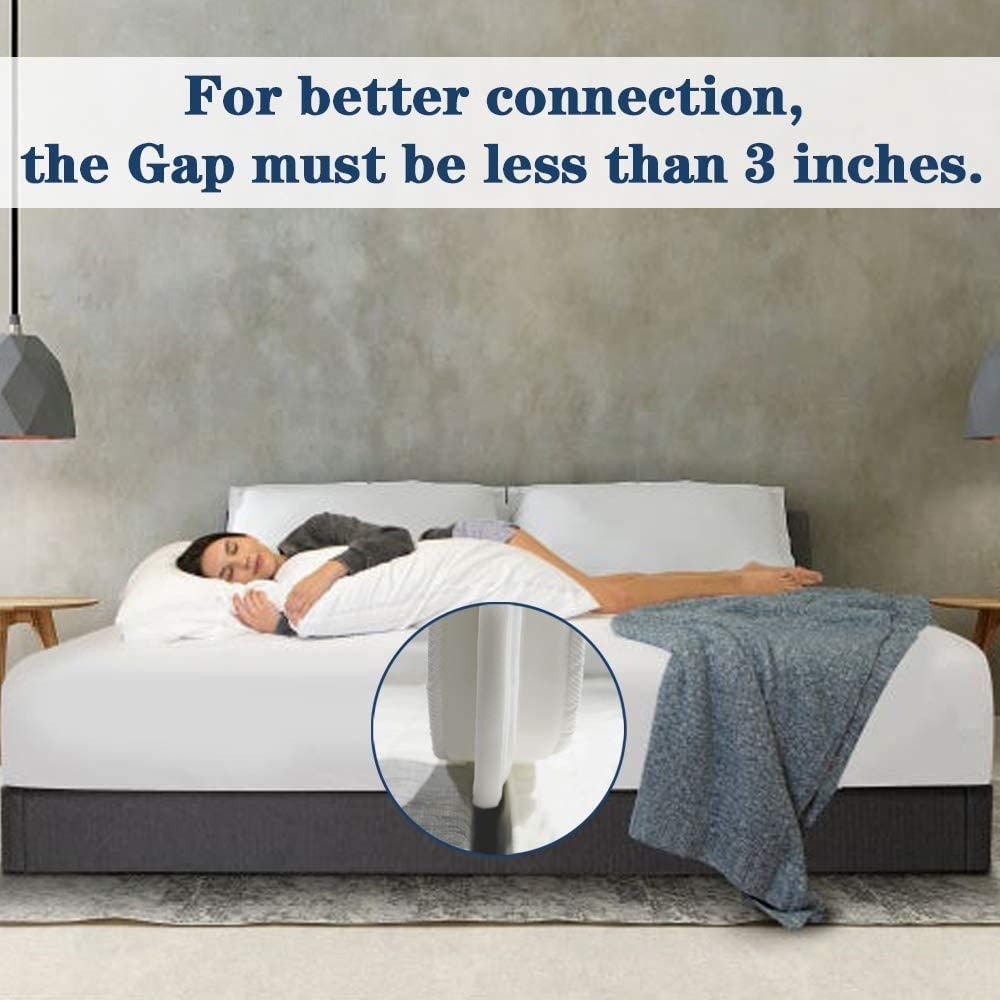 Thicken Memory Bed Gap Filler Adjustable Bed Bridge Mattress Connector with Strap for Bed,Storage Bag Included,for Guests Stayover