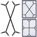 Bed Sheet Holder Straps - Sheet Straps Adjustable Bed Sheet Clips Fasteners Keep Sheets Stays in Place,2Pcs/Set Black