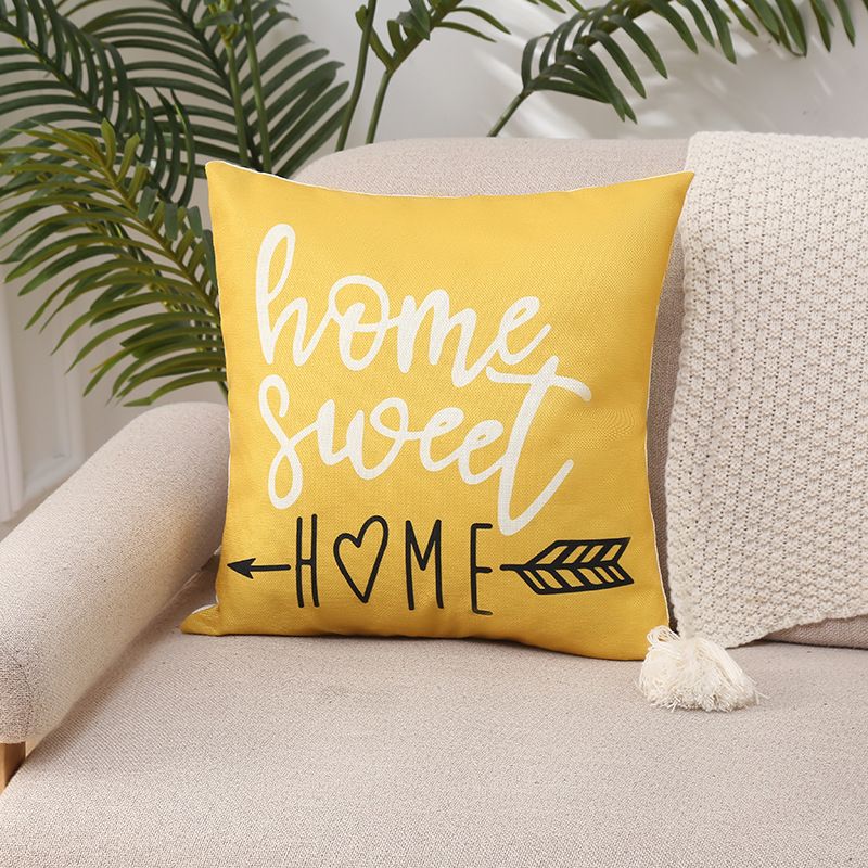 Pillow Covers 18x18 Set of 4, Modern Sofa Throw Pillow Cover,Decorative Home Outdoor Linen Fabric Geometric Pillow Case for Couch