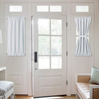 French Door Curtains – Rod Pocket Thermal Blackout Curtain for Doors with Glass Window, Kitchen and Patio Doors for Privacy