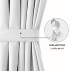 French Door Curtains – Rod Pocket Thermal Blackout Curtain for Doors with Glass Window, Kitchen and Patio Doors for Privacy