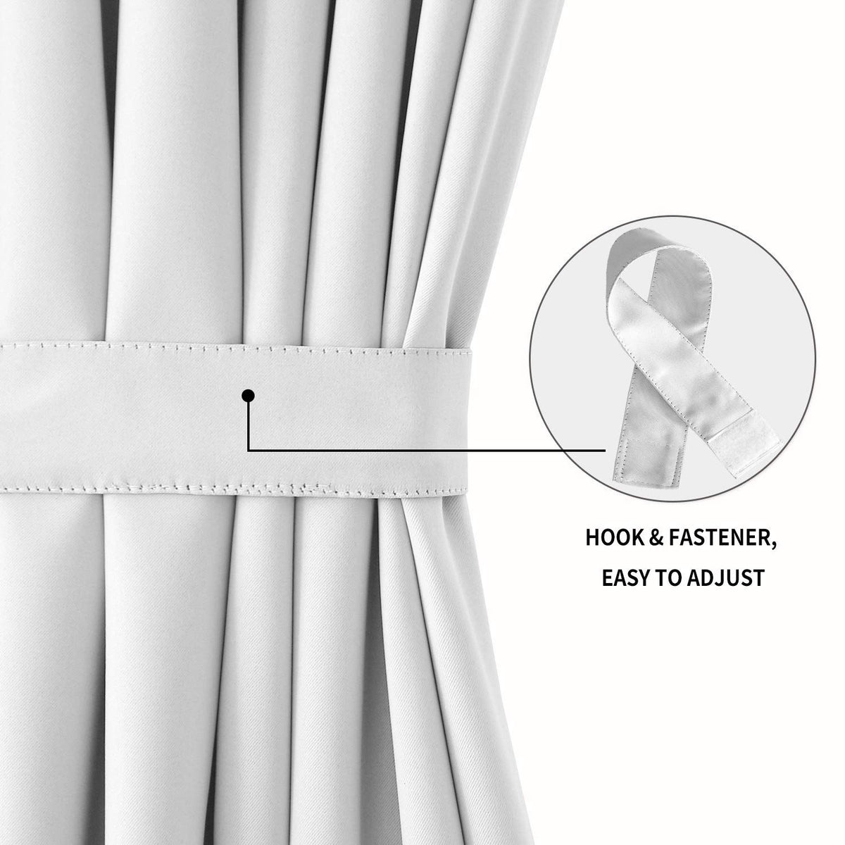 French Door Curtains – Rod Pocket Thermal Blackout Curtain for Doors with Glass Window, Kitchen and Patio Doors for Privacy