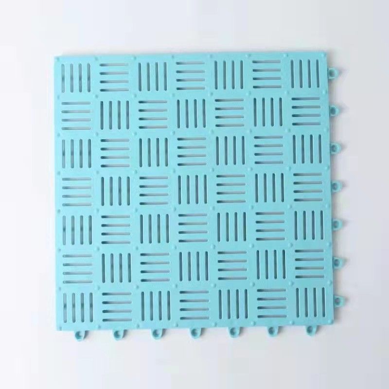 6 Pack Rubber Floor Tiles Drainage Mat Pool Mats for Floor, Modular Interlocking Cushion Mat Shower Mat Non Slip for Bath, Drain