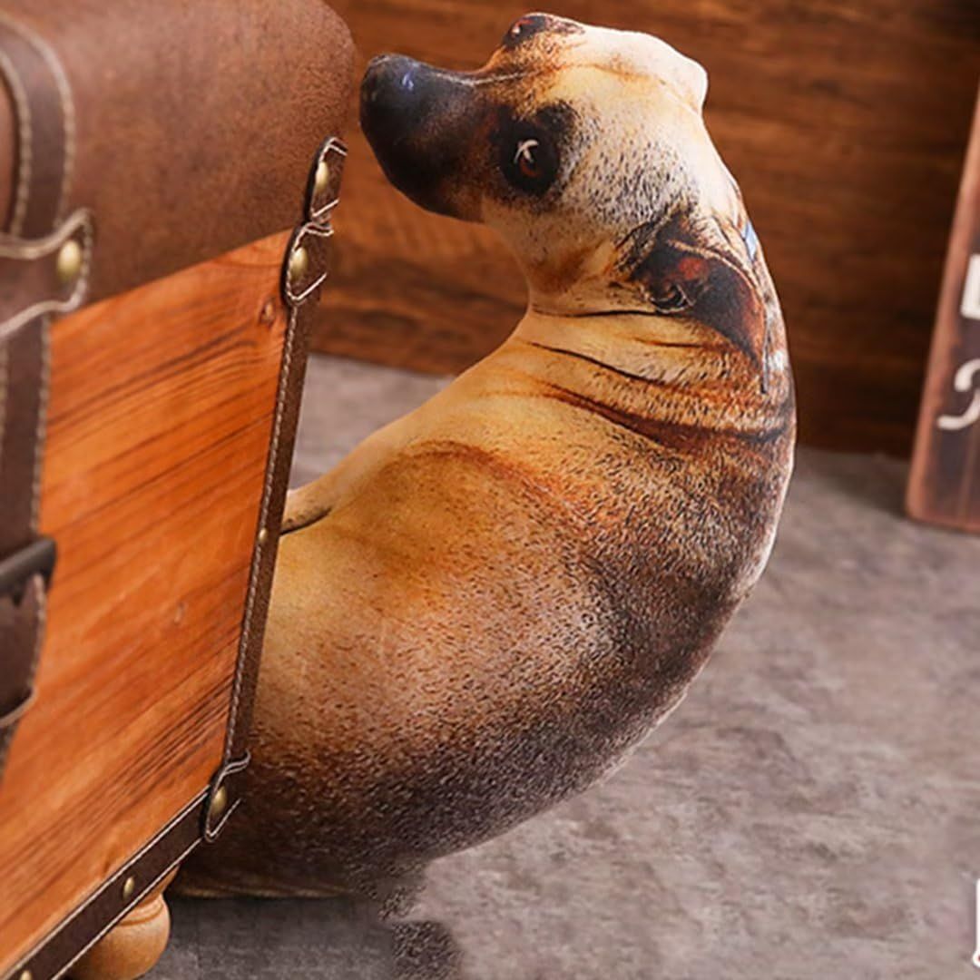 Dog Pillow 3D Simulation Dog Shaped Pillow, Funny Inu Plush Pillow Dog Stuffed Animal Pillow Chair Cushion for Decor