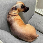 Dog Pillow 3D Simulation Dog Shaped Pillow, Funny Inu Plush Pillow Dog Stuffed Animal Pillow Chair Cushion for Decor