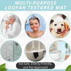 Loofah Shower Mat Non Slip - Shower Anti Slip Mat - Bath Mat for Textured Tub Surface - Bath Mat for Shower - Shower Grip Mat