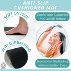 Loofah Shower Mat Non Slip - Shower Anti Slip Mat - Bath Mat for Textured Tub Surface - Bath Mat for Shower - Shower Grip Mat