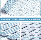Shower Mat Non Slip- 26.7 * 15.7 Inch Tub Slip Mat with Suction Cups Can Be Cut Shower Mat Non Slip Quick Drain Bath Tub Mat