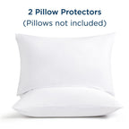 Bedding Waterproof Pillow Protector Zippered (2 Pack) Bed Bug Proof Pillow Covers 20 x 26 Inches
