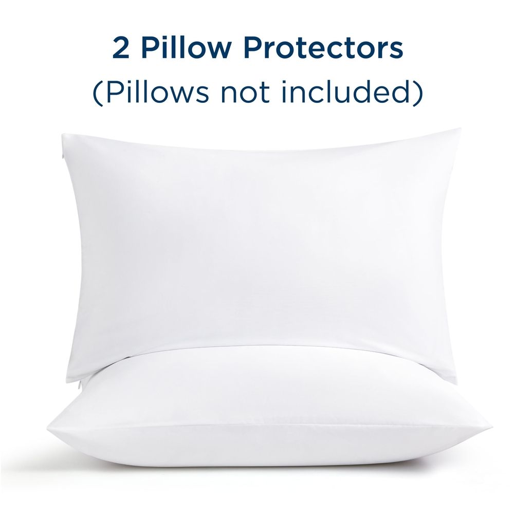 Bedding Waterproof Pillow Protector Zippered (2 Pack) Bed Bug Proof Pillow Covers 20 x 26 Inches