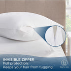 Bedding Waterproof Pillow Protector Zippered (2 Pack) Bed Bug Proof Pillow Covers 20 x 26 Inches