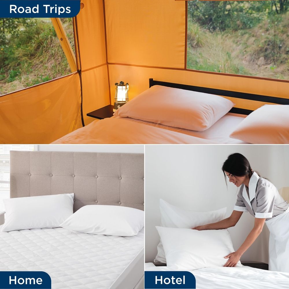 Bedding Waterproof Pillow Protector Zippered (2 Pack) Bed Bug Proof Pillow Covers 20 x 26 Inches