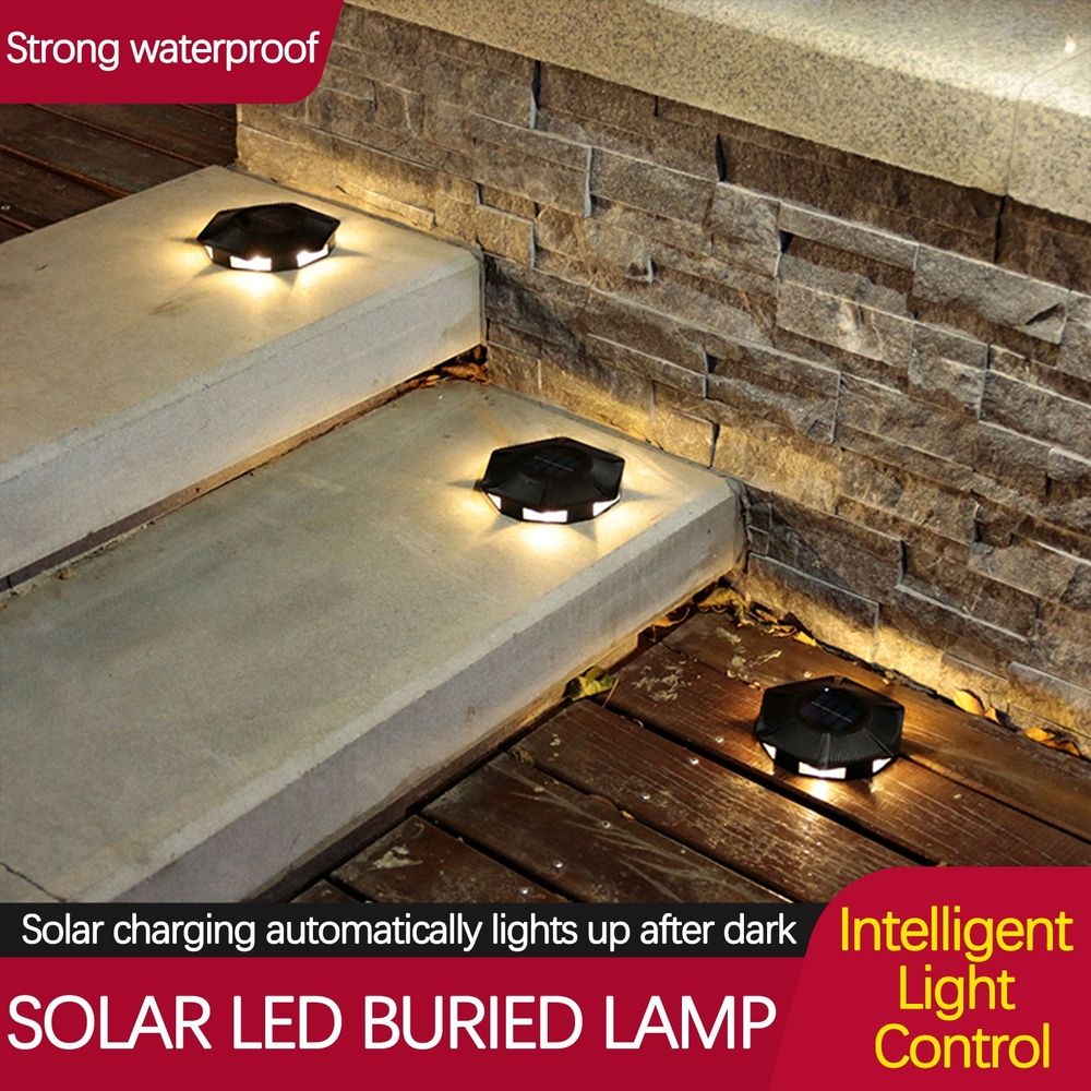 Solar Ground Lights, Outdoor Waterproof Ground Light, Solar Garden Lights Landscape Lighting for Patio Pathway Lawn Yard Deck