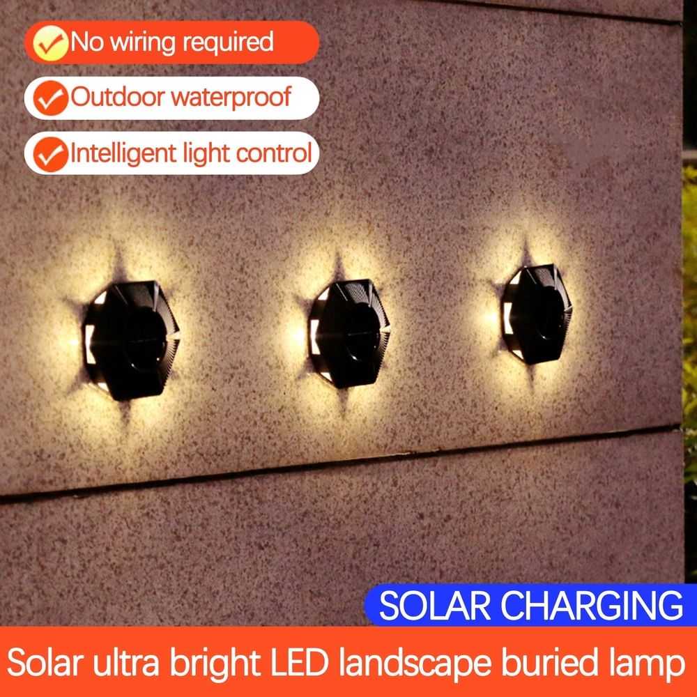 Solar Ground Lights, Outdoor Waterproof Ground Light, Solar Garden Lights Landscape Lighting for Patio Pathway Lawn Yard Deck