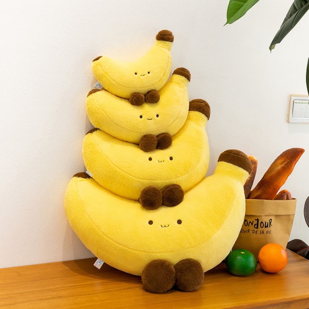 Throw Pillow Banana Shaped Long Body Pillow Ultra Soft Fluffy High Loft Filling Stress Relief Cuddle Playful Home Decor For Bedroom Living Room Sofa Couch Lounging Nap Relaxation Daily Comfort Pillow