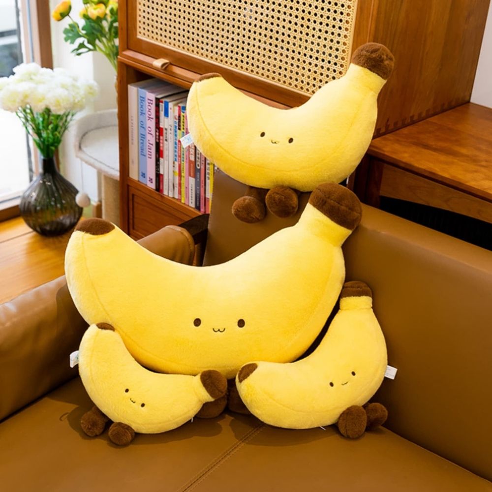Throw Pillow Banana Shaped Long Body Pillow Ultra Soft Fluffy High Loft Filling Stress Relief Cuddle Playful Home Decor For Bedroom Living Room Sofa Couch Lounging Nap Relaxation Daily Comfort Pillow