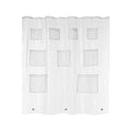 Translucent Pock Shower Curtain with 9 Mesh Pocks | Waterproof Bathroom Organizer for Storage | 70.86 x 70.86 Inches, Clear Plastic, 1 Count