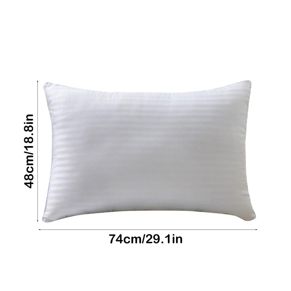 Hotel White Soft Pillow | 1-Pack Standard  29x19 Inches | Pillow with Striped Pattern for Bedroom