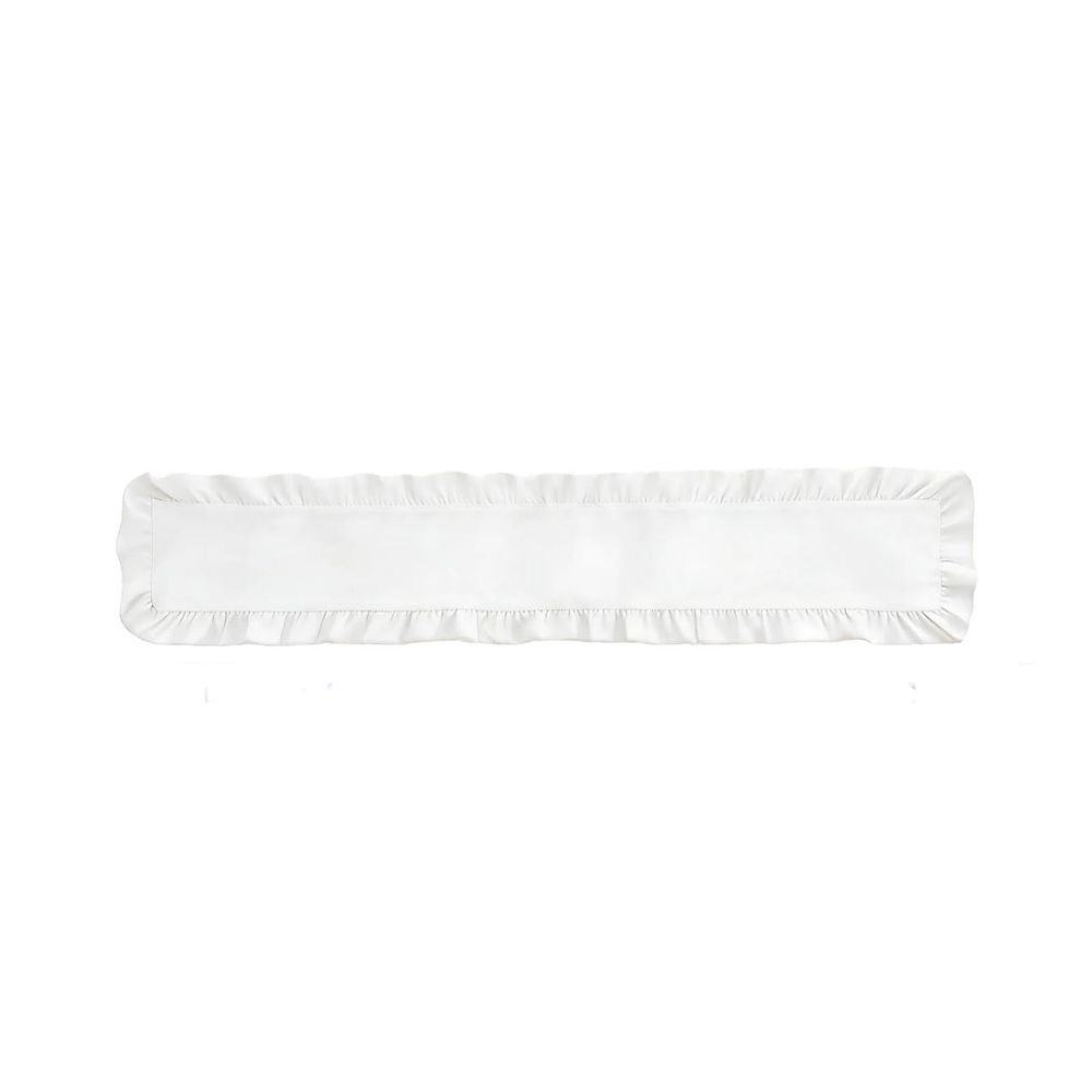 White Ruffled Table Runner Elegant Long Strip Mat for Coffee Table Tea Table Dining Table TV Cabin Holiday Home Decor Party Centerpiece Dining Room Buff Console Shelf Home Gathering Tea Space
