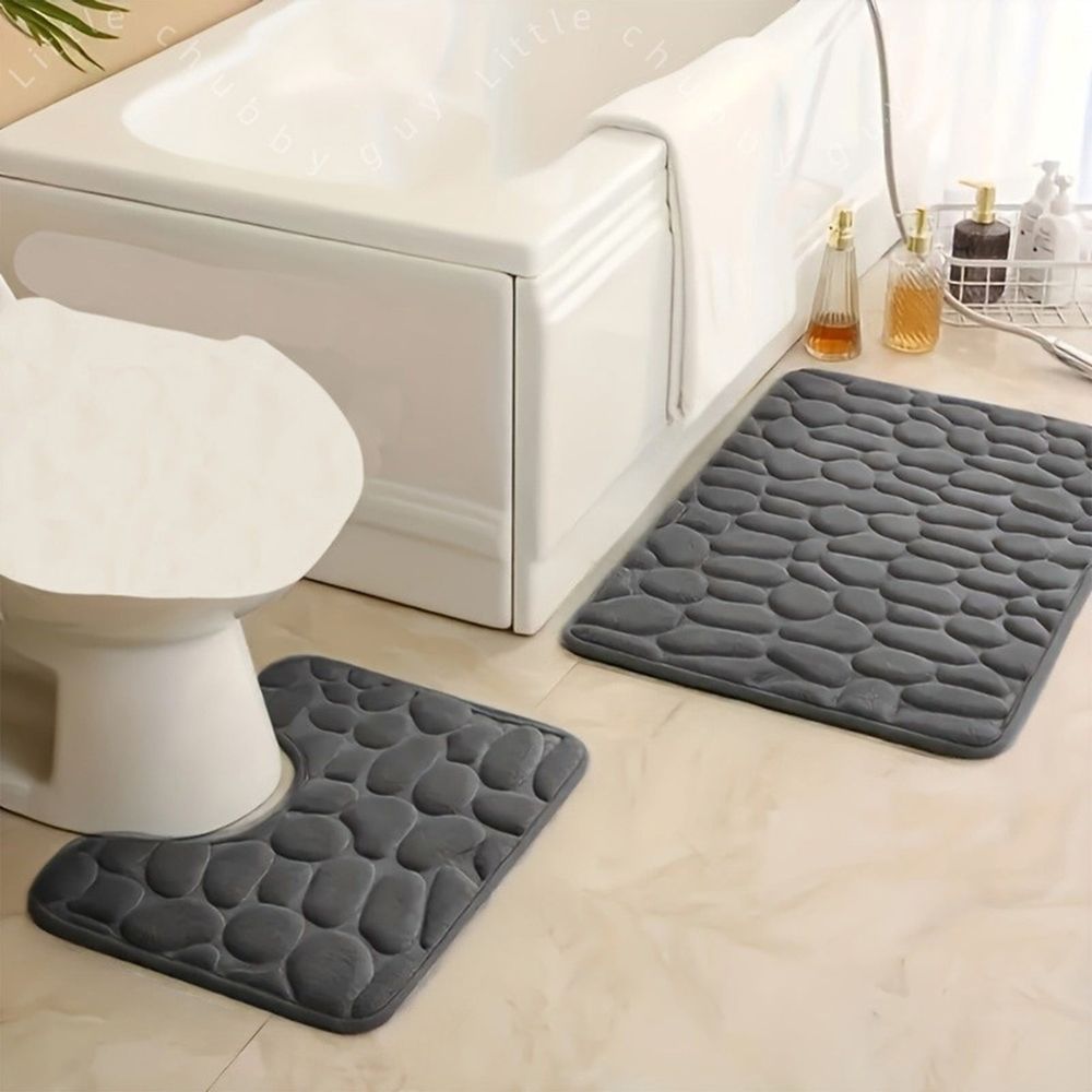 Christmas Bathroom Rug S 2 Piece Absorbent Bath Mat toil Contour Mat Non Slip Quick Dry Floor Mats for Holiday Home Decor Bathroom Entryway Powder Room S All Season Comfort Bathroom Entryway