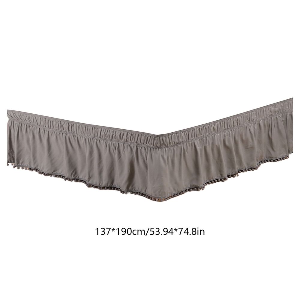 Wrap Around Bed Skirts for Queen Beds Adjustable Elastic Dust Ruffles Easy Fit Wrinkle and Fade Resistant Silky Luxurious Fabric Machine Washable